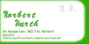 norbert wurth business card